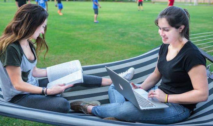 students outside